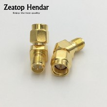 Conector de latón SMA macho a RP SMA RP-SMA, conector hembra de antena enchufable 45 100, adaptador de ángulo de grados para FPV 50 Ohm, 135 Uds. 2024 - compra barato