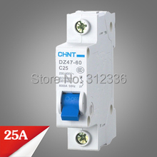 Interruptor de aire pequeño C25, 1P, 25A, DZ47-60, unipolar, uso en el hogar eléctrico o generador, envío gratis 2024 - compra barato