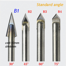 1pc comum ângulo de liga roteador bits cnc gravura cortador pedra escultura ferramentas padrão 2024 - compre barato