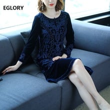 4xl!Top Quality Dress New Style 2019 Autumn Winter Dress Women Allover Appliques Embroidery Long Sleeve Party Sexy Mermaid Dress 2024 - buy cheap