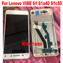 100% Original New Work LCD Display Touch Screen Digitizer Assembly with frame For Lenovo VIBE S1 S1a40 Phone Sensor Replacement 2024 - buy cheap