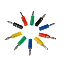 Cabo de áudio de 5 cores, conector de plugue banana para cabo de alto-falante, adaptador de 4mm com 10 peças 2024 - compre barato