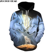 Wolf Printed 3d Hoodies Novelty Sweatshirts Fashion Casual Coats Male Hooded Hoodie Funny Outwear Unisex Tracksuits ZOOTOP BEAR 2024 - buy cheap