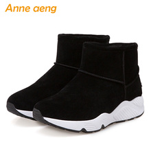 Anne Aeng-Botas de nieve cálidas para mujer, zapatos tobilleros, plantilla de felpa de alta calidad, bonitos, sin cordones, talla 34-40, gran oferta, Invierno 2024 - compra barato