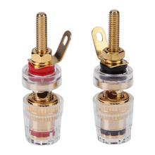 2pcs 4mm Brass Speaker Binding Posts for Thread Audio Speaker Amplifier Banana Plugs Terminals Connector 2024 - buy cheap