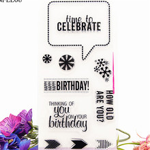 PANFELOU-Celebración de copo de nieve, sello transparente de silicona/sello para álbum de recortes artesanal/hojas decorativas 2024 - compra barato
