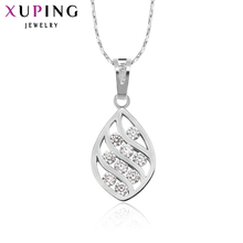 Xuping Rhodium Color Plated Leaf Shape Pendant For Girl Special Christmas Gift Jewelry  32046 2024 - buy cheap