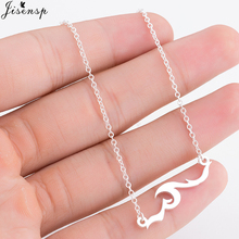 Jisensp Stainless Steel Wave Necklaces & Pendants Summer Beach Wedding Necklace Surfer Gift Tropical Wedding Jewelry Men Gift 2024 - buy cheap