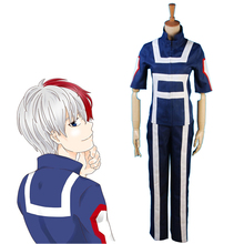 Disfraz de My Hero Academia, uniforme escolar azul, ropa deportiva, OCHACO URARAKA Midoriya Izuku Bakugou Katsuki Todoroki Shoto 2024 - compra barato