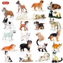 Мини-фигурки животных Oenux из ПВХ, модель собаки, имитация фермы, кошки, мопса, бульдога, развивающая игрушка для детей, подарок 2024 - купить недорого