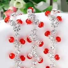 HOT! 1yard sew-on Fancy glass crystal Rhinestone chain apply to Clothing Decoration and DIY Wedding dress jewelry accessories 2024 - buy cheap