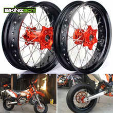 BIKINGBOY для KTM SX EXC MXC SXF SXS MX SX GS 125-540 250 300 350 400 450 500 спереди и сзади 3,5 5,0/4,25 17 "колесо для супермото обод концентратор 2024 - купить недорого