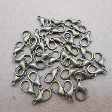 12*6mm 200pcs/lot Fashion Jewelry Findings,Alloy antique bronze/gold lobster clasp Hooks for necklace&bracelet chain 2024 - buy cheap