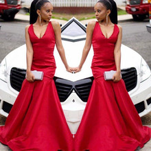 New arrival evening Dresse Formal vestido noiva sereia prom party robe de soiree red gown luxury frock plus size satin sexy 2024 - buy cheap