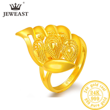 Кольцо из чистого золота JLZB 24 K, Настоящее Золотое кольцо AU 999, элегантное блестящее красивое высококлассное модное классическое ювелирное изделие, хит продаж, новинка 2019 2024 - купить недорого