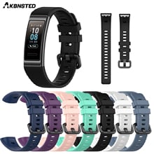 AKBNSTED-banda de silicona suave para reloj inteligente, accesorios de pulsera para Huawei Band 3 Pro 2024 - compra barato