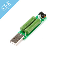 Mini USB de Carga De Descarga Resistor 2A/1A 1A Com Interruptor led Verde, 2A Vermelho Levou Adaptador de Energia USB 2024 - compre barato
