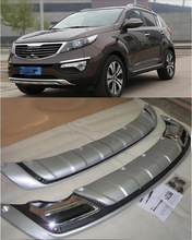 Fit for Kia Sportage 2011 2012 2013 2014 ABS chrome Front And Rear Bumper Protector Guard Cover 2PCS/Set 2024 - buy cheap