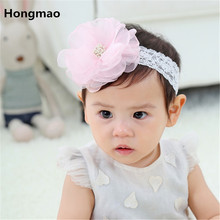 2018 Baby Flower Crown Headband Chiffon Flower Wreath Ribbon Hair Bands Children Girls Handmade DIY Headwear Hair Accessories 2024 - buy cheap