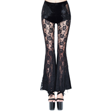 Pantalones góticos de EVA para mujer, pantalón largo de encaje negro, transparente, Sexy, elástico, de cintura alta, nuevo 2024 - compra barato