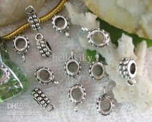 675pcs Antiqued silver circle bail fit bracelet A10191 2024 - купить недорого