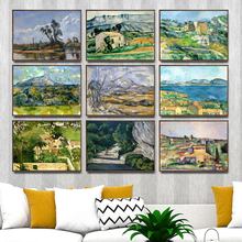 Cuadros artísticos de pared para decoración del hogar, póster impreso para sala de estar, pinturas en lienzo, paisaje francés Paul Cezanne 4 2024 - compra barato