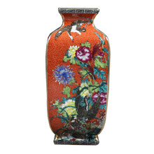 Jingdezhen vaso de cerâmica antigo esmaltado quadrado vaso de flores e pássaros padrão retro porcelana ming e qing 2024 - compre barato