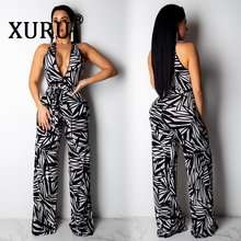 XURU new sexy jumpsuit black tie zipper jumpsuit club party tight jumpsuit 2024 - buy cheap