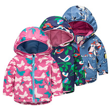 Jacket for Girls 2020 Winter Cotton Kids Cartoon Thicken Warm Fleece Coat Hooded Outerwear Children Windbreaker Outfit Parkas  2024 - buy cheap