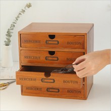 Caja de madera Original de estilo retro, caja de almacenamiento, armario de mesa, decoración del hogar 2024 - compra barato