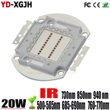 Chip de led de alta potência 20w, nm, nm, nm, nm, 685-690nm, 760-770nm, emissor de luz infravermelho, contas cob, câmera de visão noturna cctv 2024 - compre barato