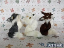 3 pieces a lot sitting simulation fox toys lifelike look up fox dolls gift about 9x6.5x8.5cm 2024 - buy cheap