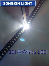 50PCS 3014 White SMD beads 10-12 Lumen lamp light 6000-6500K LED XIASONGXIN LIGHT smd 3014 led CW 3.0*1.4*0.8mm 2024 - buy cheap
