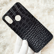 Funda trasera de silicona TPU suave de piel auténtica piel de cocodrilo piel de vaca Natural funda de teléfono para Xiaomi Redmi 6 Pro / Mi A2 Lite 2024 - compra barato