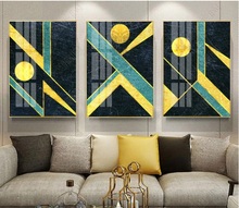 Quadros abstratos dourados nórdicos, tela, pôster, impressão, arte para parede, para sala, decoração de casa, sem moldura 2024 - compre barato