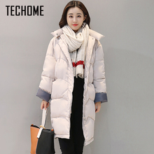 New Autumn Winter Women Jacket Long Down Outerwear Female Winter Coat Cotton Padded Warm Jacket Outwear Womens Down Jackets 2024 - buy cheap