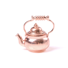 Classic Toys mini delicate Dollhouse Miniature Copper Tea Kettle Tea Pot Pretend Play Furniture Toys Kitchen playhouse Accessory 2024 - buy cheap