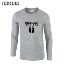 TARCHIA THEOLOGY MATTERS Letter Print T Shirt 2022 Male Long Sleeve O-Neck Cotton T-Shirt Autumn Hip Hop Streetwear Tees Tops 2024 - buy cheap