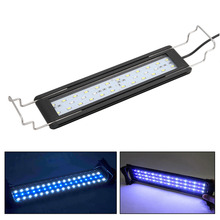 Lámpara de luz blanca/azul de aluminio para decoración de peceras, iluminación led para decoración acuática de arrecife de Coral, 25cm/40cm/50cm 2024 - compra barato