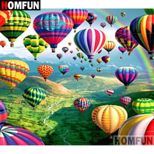 HOMFUN 5D DIY Diamond Painting Full Square/Round Drill "hot air balloon" 3D Embroidery Cross Stitch gift Home Decor A02315 2024 - buy cheap