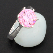 Hermosa frete grátis hermosa jóias das mulheres anel tamanho #10 #9 #8 rosa senhora presente hs0078r 2024 - compre barato