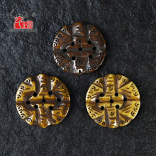3 piezas hechas a mano talladas Yak hueso mariposa cuentas antiguas para hacer joyas cuentas marrones DIY joyería accesorio 22mm agujero: 1mm 2024 - compra barato