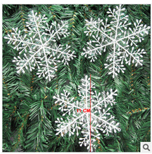 4 Tamanho 12 pcs 6 pcs K15067 Plástico Branco Do Floco De Neve de Natal árvore de natal/decorações Da Janela christma presentes de ano Novo/ornamento 2024 - compre barato
