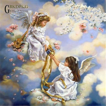 Two angel babies 5D diy diamond painting full square diamond embroidery Cross stitch pictures of rhinestones Wedding decoration 2024 - buy cheap