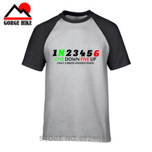 Camiseta clásica de talla grande para hombre, Camisa de algodón con estampado One Down Five Up, equipo de Motocross, informal, de talla grande, 100%, 12345 2024 - compra barato