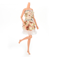 1Pcs Handmade Flower Print Doll Dresses Package Hip Dress For Doll  Dolls Clothing For 2024 - buy cheap