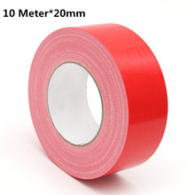 Cloth Tape Carpet Floor Tape Diy decoration Red Strong Waterproof Vigorously Color Duct tape 10M*20mm Stage Carpet Tape 2024 - buy cheap