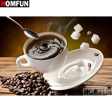 HOMFUN Full Square/Round Drill 5D DIY Diamond Painting "Coffee cup" Embroidery Cross Stitch 3D Home Decor Gift A11695 2024 - buy cheap