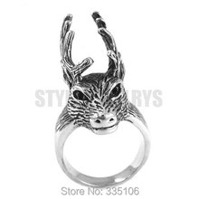 Free shipping! Tribal Deer Ring Stainless Steel Jewelry Punk Motor Biker Ring SWR0259 2024 - buy cheap