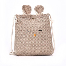 XINGMING 2019, женская сумка с милым Кроликом, льняные маленькие сумки на плечо для женщин, сумки для девочек, сумки через плечо с клапаном 2024 - купить недорого
